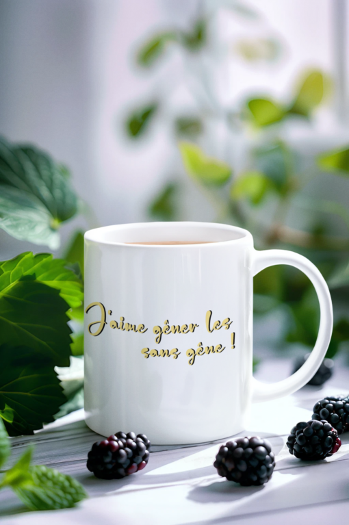 "J'aime gêner les sans-gêne" – Le Mug pour ceux qui osent